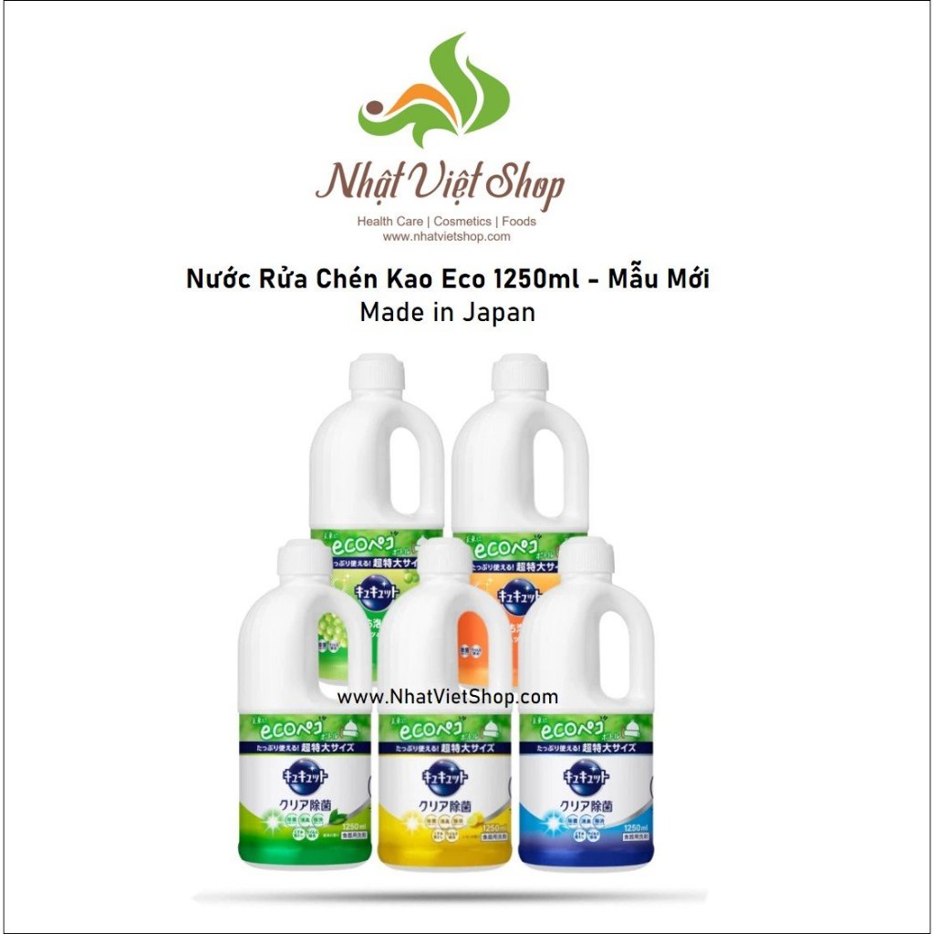 Nước rửa chén Kao Eco - Mẫu mới (Nhật)