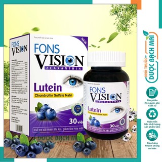 Viên bổ mắt Fons Vision việt quất cung cấp vitamin chăm sóc sức khỏe cho mắt sáng hết khô nhức mỏi