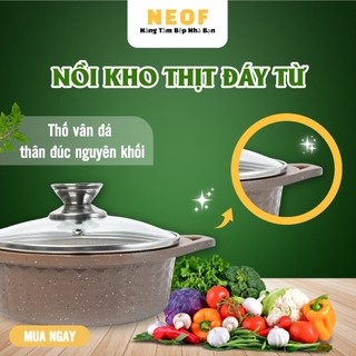 Nồi đúc đáy từ chống dính kho thịt, kho cá - Size 18cm