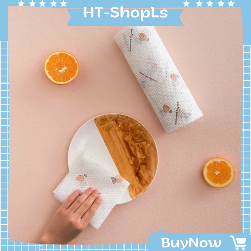 Cuộn Khăn Lau Chén Dĩa Nhà Bếp Dùng Một Lần Đa Năng Có Thể Tái Sử Dụng HT-shopls