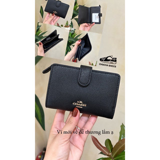 [Chính Hãng] Ví Coach Medium Corner Zip Chuchashoes