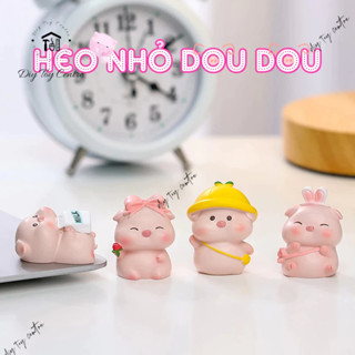 Đồ chơi, quà tặng sưu tầm, phụ kiện decor trang trí, phụ kiện xe hơi tượng heo mini HEO NHỎ DOU DOU