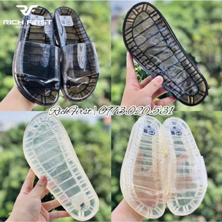 Dép GUCCI Trong Suốt, với họa tiết chìm, Bản Cao Cấp - dép đúc nguyên khối cao su non và in logo GC trong suốt, Siêu Êm