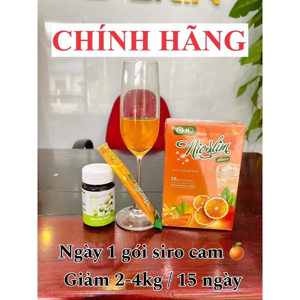 Siro Giảm Cân Nio Slim Plus tặng kèm Detox