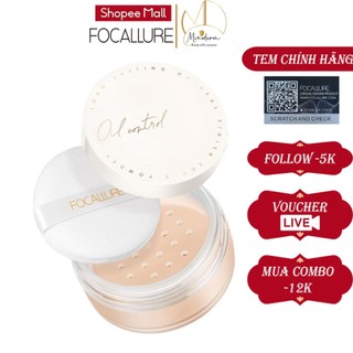 Phấn phủ focallure dạng bột, kiểm soát dầu, không vón cục bột mờ 12g fa-201