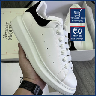 Giày MC Queen Trắng Gót Đen Đế Cao Giày Sneaker Nam Nữ Trắng MCQueen MCQ ĐI Học Đi Chơi G06