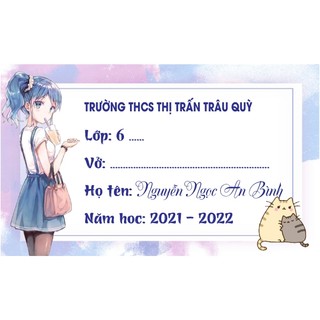 Combo 300 nhãn vở in theo yêu cầu
