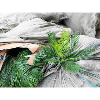 Lá dừa giả / cụm dừa lùn giả 9 lá cao 50 cm - lá giả, cây giả, phụ kiện trang trí/ cụm lá cọ/ lá cọ