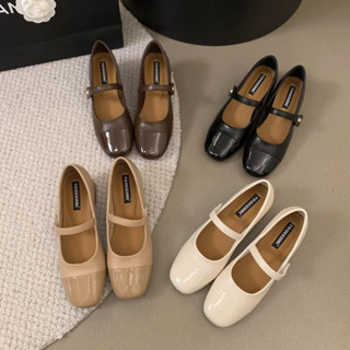 Giày búp bê Mary Jane tiểu thư Lolita da mềm khoá đính ngọc đế cao 4p hàng loại 1 QC FULLBOX