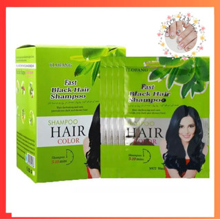 Dầu gội đen tóc olive Thái Lan Ylofang hộp 10 gói - Gội là đen, dầu gội nhuộm đen tóc tại nhà