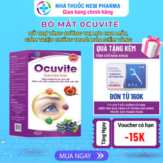 Ocuvite bổ sung sáng mắt, tăng cường thị lực, ngăn ngừa mỏi mắt, lão hóa mắt - 30 viên eye care liver