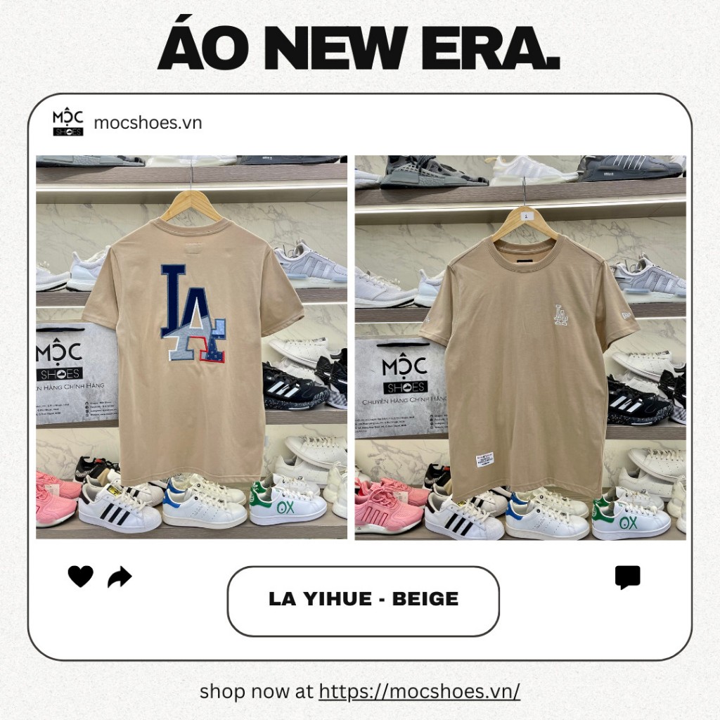 [Chính Hãng] - Áo Thun New Era - LA Yihua - Kem - Code: 14187331
