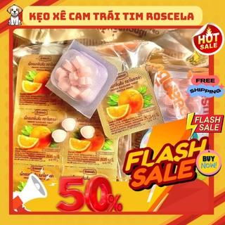 Kẹo vitamin c trái tim roscela cam thái lan kẹo cam tuổi thơ