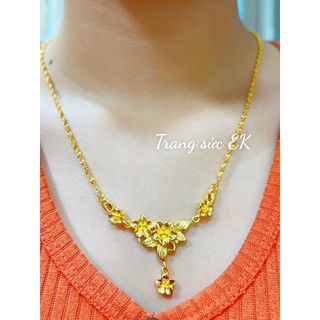Dây chuyền hoa mai cưới 2 chỉ chuẩn màu 24k có khắc kí hiệu