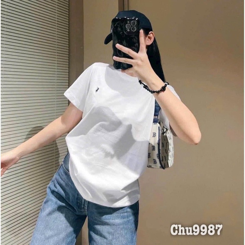 Áo Phông Nữ Cotton Tàu Loại 1 Dầy Dặn Mềm Mại Mát Co Giãn Thêu Ngựa Cổ Tròn Form Rộng Siêu Hot MA911 | BigBuy360 - bigbuy360.vn