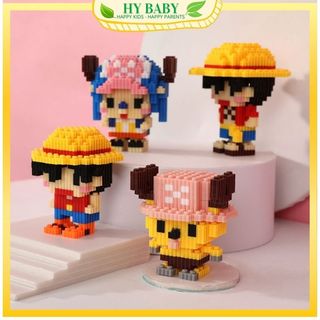 Đồ Chơi Lắp Ráp Mô Hình OnePiece Mini, Đồ Chơi Xếp Hình Đảo Hải Tặc Đầy Đủ Các Nhân Vật Luffy/Nami/Zoro/Sanji Dễ Thương