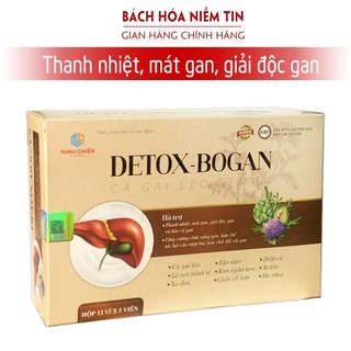 Detox Bổ Gan, giải độc gan, thanh nhiệt mát gan, tăng cường chức năng gan detox bogan - Hộp 60 viên