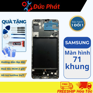 Màn Hình SAMSUNG A71 OLED/ QX Liền Khung,( màn không có chức năng vân tay ) chất lượng cao (Tặng kèm bộ sửa và keo)