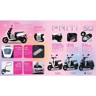 Xe Máy SYM Priti 50 Kim Phun Điện Tử