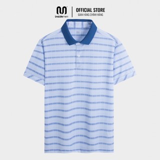 Áo Polo Nam INSIDEMEN Tay Ngắn Cổ Bẻ Phối Sọc Regular Fit IPS060AZ