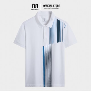 Áo Polo Nam INSIDEMEN Tay Ngắn Cổ Bẻ Họa Tiết Trẻ Trung Regular fit IPS003AZ