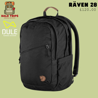 Balo du lịch - đi học fjallraven raven 28 - black