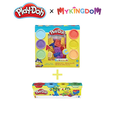 Đồ Chơi PLAYDOH Combo Khuôn Tạo Hình Chữ Cái Và Bột Nặn 4 Màu Mini CBE8532/E8530-23241