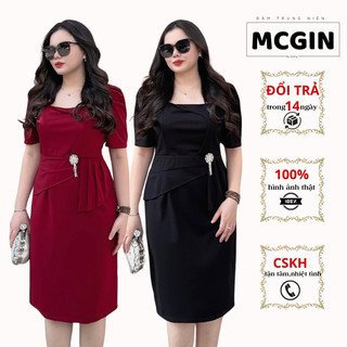 Đầm đi tiệc cho mẹ U40 - U65 - Đầm Peplum che bụng | Đầm trung niên tặng mẹ [Miu011] | Váy tặng mẹ đi tiệc MCGIN