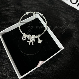 Vòng tay mix cham bạc ta cao cấp October jewelry