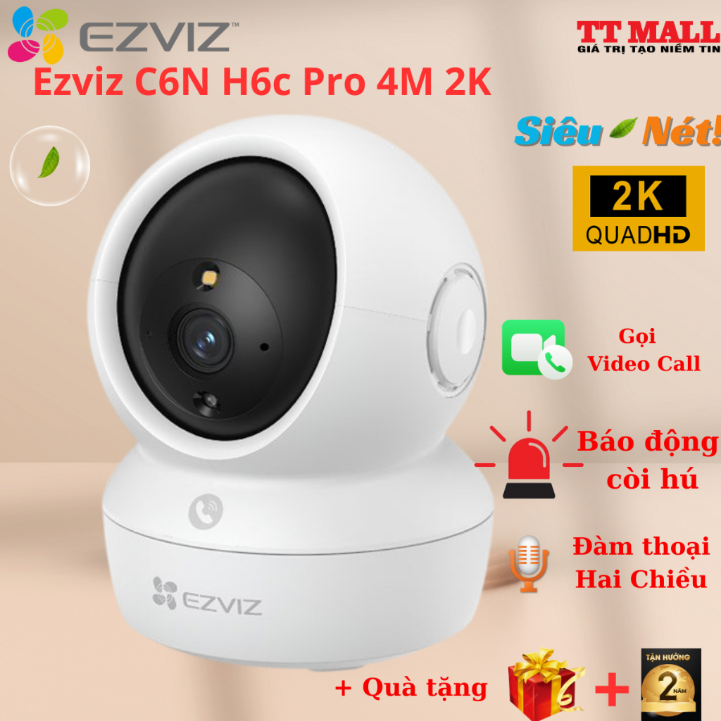 camera wifi ezviz c6n h6c pro 8M (4K) 2M Full Hd 1080p xoay 360 độ gọi video call hàng chính hãng h6c g1 8M 4k | BigBuy360 - bigbuy360.vn