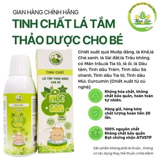 Tinh chất lá tắm thảo dược cho bé Mộc San 250ml