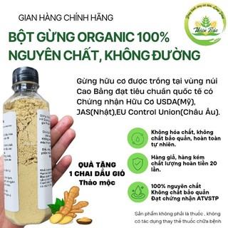 COMBO 3 chai Bột Gừng Hữu Cơ chứng nhận Organic USDA(Mỹ), JAS (Nhật), EU (Châu ÂU) - Thiện Bảo
