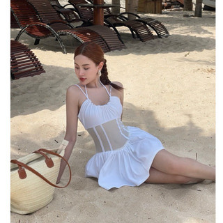 Đầm Hai Dây Phối Lưới Eo Viibodysuit