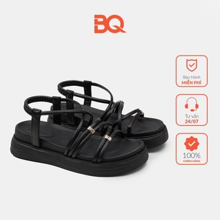 Giày sandal nữ đế bằng quai chéo mảnh cao 3 phân BQ SD 0412