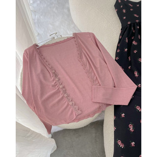 Set đầm hoa đen khoác hồng🌷