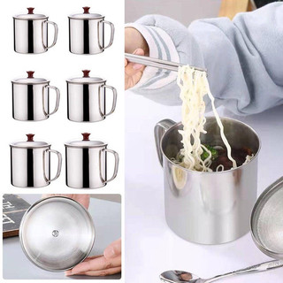 Ca uống nước inox Có Nắp không gỉ có nắp đậy tiện dụng đựng trà đá, cafe, sữa... size 11Cm