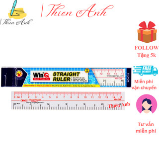 Thước dẻo kẻ thẳng 15cm, 20cm, 30cm winq, thước nhựa vẽ kĩ thuật thẳng 15cm, 20cm, 30cm winq