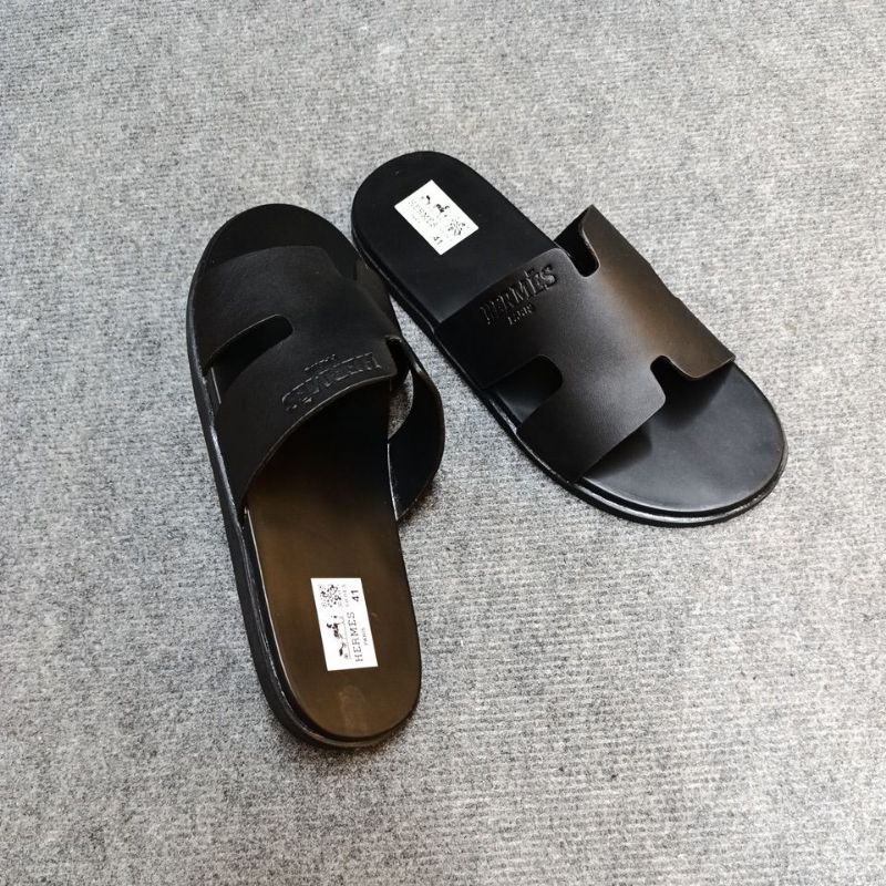 Dép da nam quai ngang chữ H, dép H.m thời trang mới