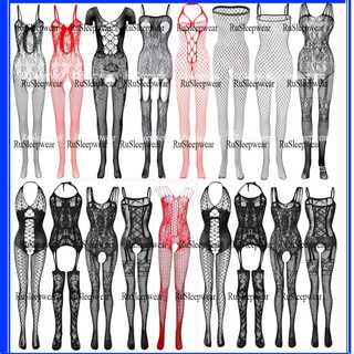 Bodysuit ren xuyên thấu sexy gợi cảm - đồ lót liền thân nữ đen trắng quyến rũ B87A