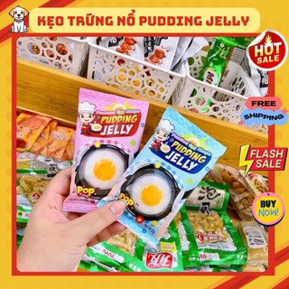 Thạch Pudding Hình Trứng Ốp La Kèm Kẹo Nổ – Poached Egg Shape Pudding Jelly