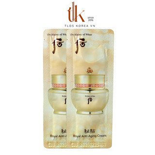 Combo 5/10 Kem Whoo Bichup -Dưỡng Tự Hồng Nhuận Da Whoo Royal Anti-Aging Cream 1Ml