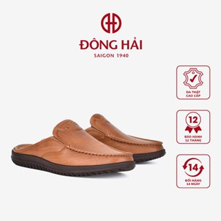 Giày Mọi Nam Đông Hải Sapo Vân Da Viền Nổi - G1021