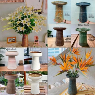 Bình Hoa Lọ Hoa Dáng Mặt Hồ Cắm Sen Ly Loa Kèn Nhiều Mẫu - Gốm Sứ Bát Tràng