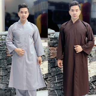 Áo Tràng Phật Tử - Vải kate mềm - dành cho nam và nữ đều măc được có sẻ tà