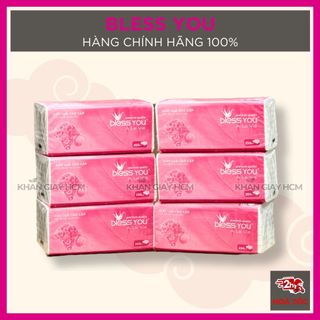 Combo 20 gói - khăn giấy bless you, khăn giấy rút lụa 250 tờ / 2 lớp - hàng chính hãng