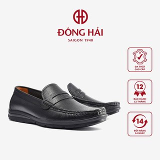 Giày Lười Nam Đông Hải da bò cao cấp đế cao su chống trượt - G0326