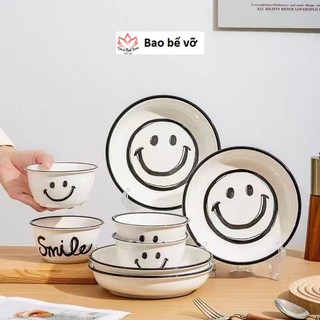 Bát đĩa sứ mặt cười, bát đĩa sứ smile, bát cơm mặt cười, đĩa mặt cười