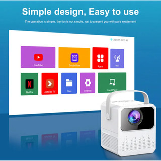 Máy Chiếu Mini S8 Pro Full HD Kết Nối Wifi Bluetooth Có Youtube,Netfix Có Remote