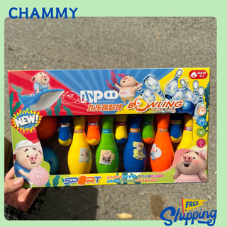 Bộ 2 vợt bóng bàn +đồ chơi bowling cho bé CHAMMY đồ chơi vận động rèn luyện phản xạ cho bé
