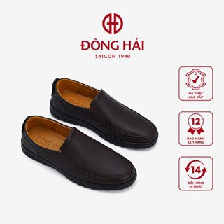 Giày lười nam Đông Hải da bò cao cấp  với độ sần tự nhiên tăng vẻ nam tính -   G0344